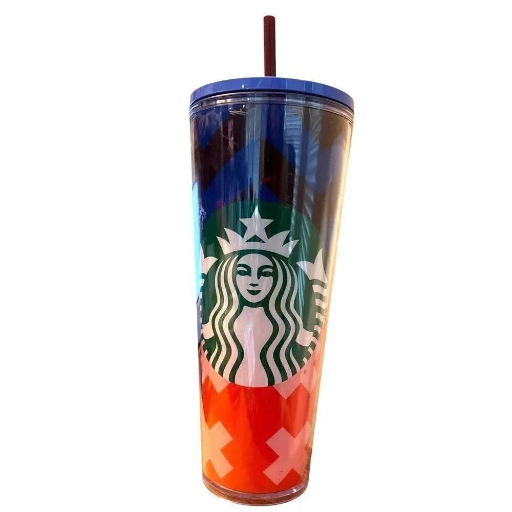 2021 STARBUCKS 24 Oz Acrylic Cold Cup Tumbler Lid Straw Back to School Exclusive